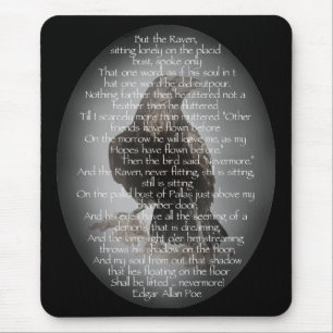 Mousepad Ponto de entrada de Edgar Allen "pássaro do poema