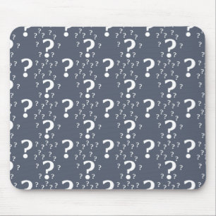 Mousepad Ponto de interrogação misterioso quebra-cabeça azu