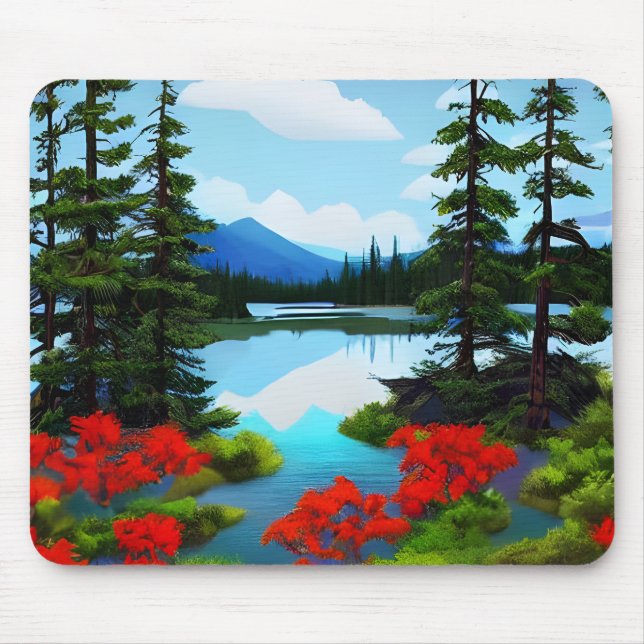 Mousepad Ponto de Vista do Lago Cottage (Frente)