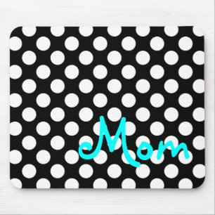 Mousepad Ponto Preto e Branco Personalizado