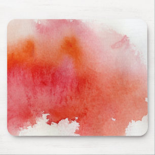 Mousepad Ponto vermelho, pintado mão abstrato da aguarela