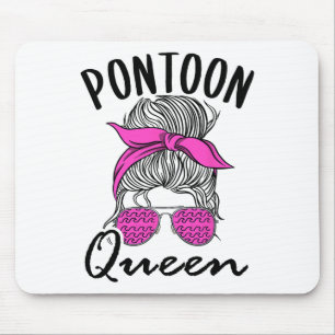 Mousepad Pontoon Queen Lake Life Messy Bun Vacat Li