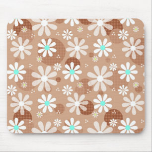 Mousepad Pontos bonitos femininos do Aqua do teste padrão