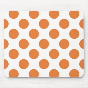 Mousepad Pontos Brancos e Laranjas