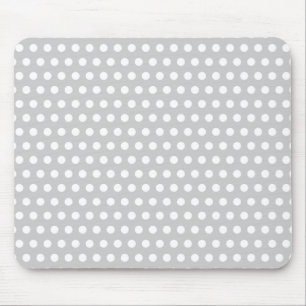 Mousepad Pontos Brancos em Cinza Claro