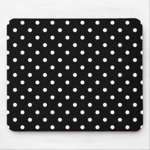 Mousepad pontos brancos em preto