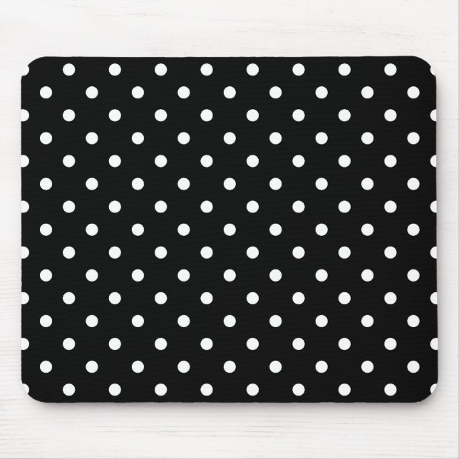 Mousepad pontos brancos em preto (Frente)