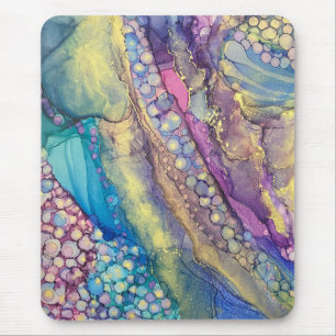 Mousepad Pontos coloridos Tinta alcoólica Abstrato líquid