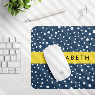 Mousepad Pontos Dalmáticos Azuis marinhos, Pontos, Pontos,