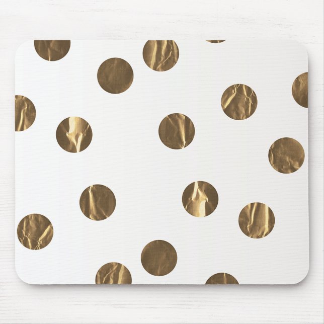 Mousepad Pontos de Bolha em Bronze Moderno Chic (Frente)