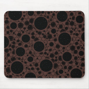 Mousepad Pontos de bolhas espaciais - Castanho