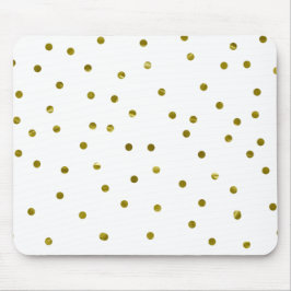 Mousepad Pontos de Confete Dourado Falso Folheado Moderno C