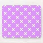 Mousepad Pontos de cruz brancos em lilás<br><div class="desc">Pontos de cruz brancos em lilás</div>