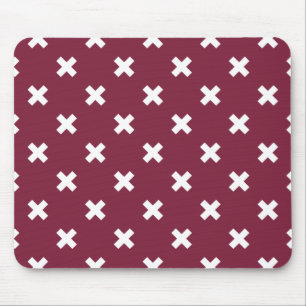 Mousepad Pontos de cruz brancos na amora