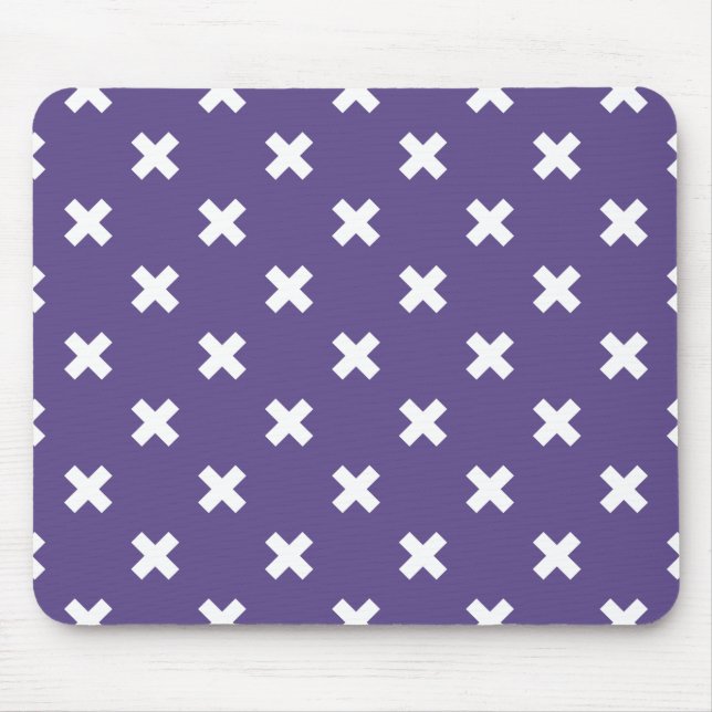 Mousepad Pontos de cruz brancos no ultravioleta (Frente)