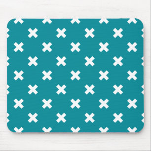 Mousepad Pontos de cruz brancos sobre a cor