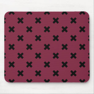 Mousepad Pontos de cruz pretos na amora