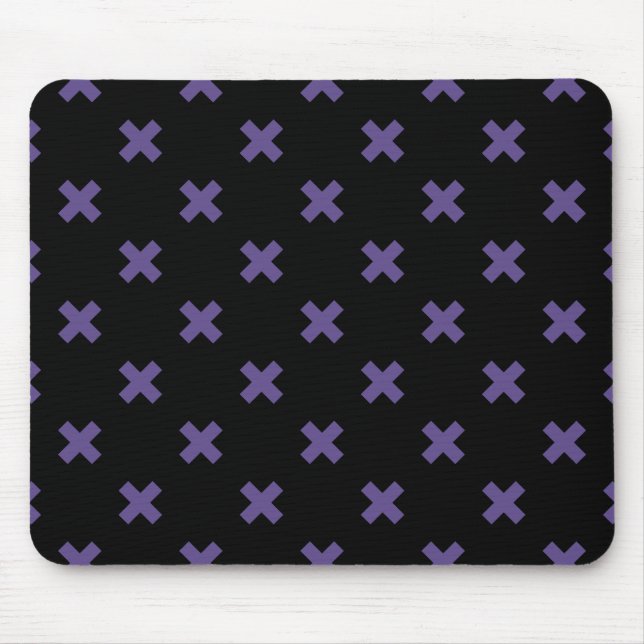Mousepad Pontos de cruz ultravioleta em preto (Frente)