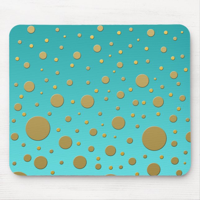Mousepad Pontos de Ouro Aleatórios em Padrão Moderno Turque (Frente)
