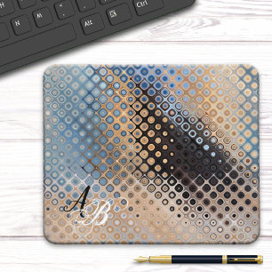Mousepad Pontos de vidro de Abstrato de monograma