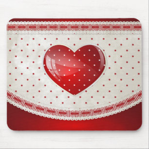 Mousepad Pontos e corações