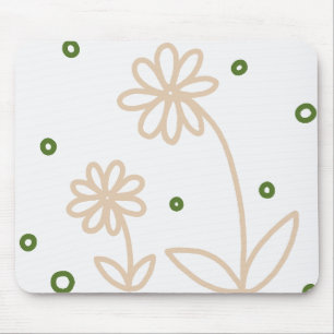 Mousepad Pontos e Visitas 2 - Branco, Areia e Verde Palm