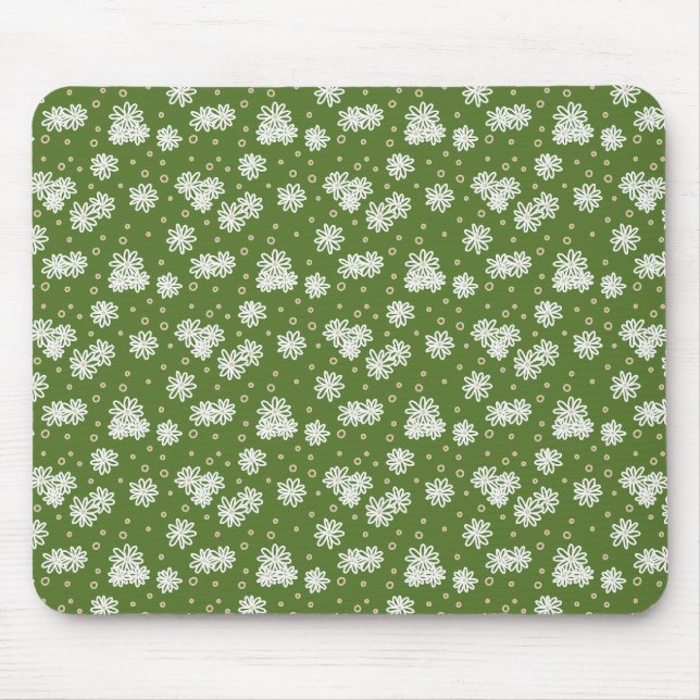 Mousepad Pontos e Visitas - Branco, Areia e Palma Verde (Frente)