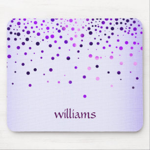 Mousepad Pontos femininos do brilho de linho roxo dos
