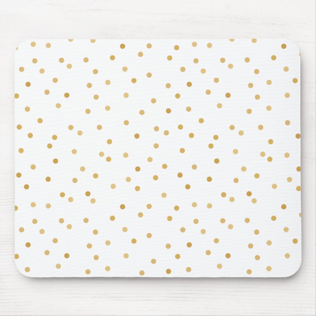 Mousepad Pontos modernos elegantes dos confetes do ouro (Frente)