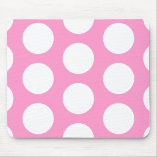 Mousepad Pontos Rosa & Branco