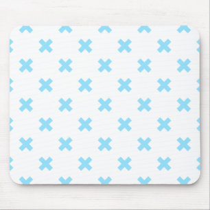 Mousepad Pontos transversais dos azuis bebés no branco