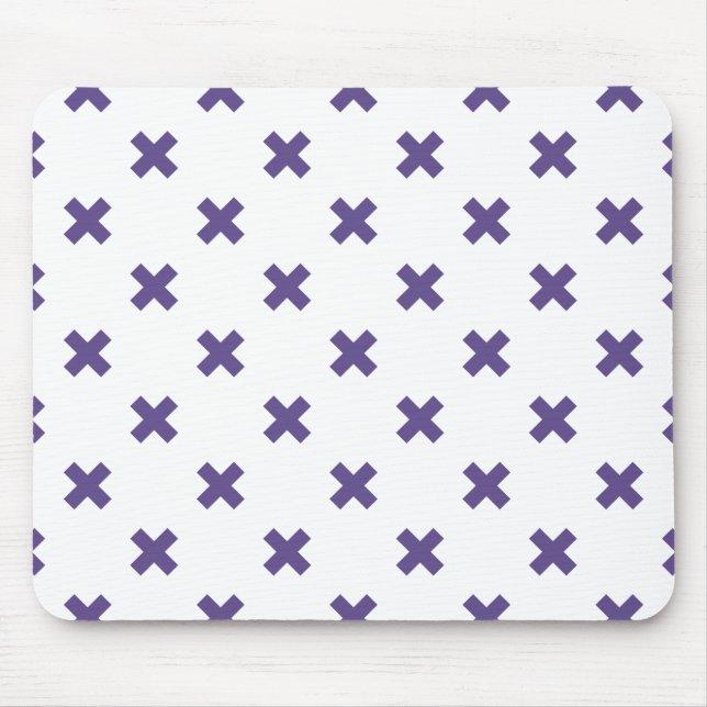 Mousepad Pontos transversais ultra violetas em branco (Frente)