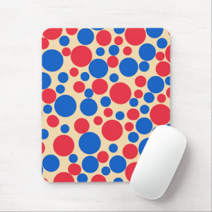 Mousepad Pontos Vermelhos E Azuis Em Banho
