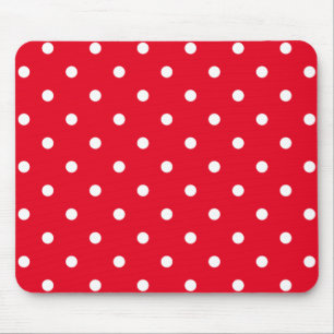 Mousepad Pontos Vermelhos e Brancos