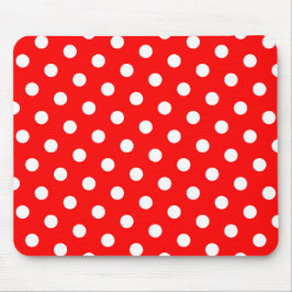Mousepad Pontos vermelhos e brancos