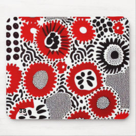 Mousepad Pontos Vermelhos e Pretos