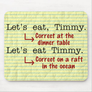 Mousepad Pontuação Engraçada Grammar
