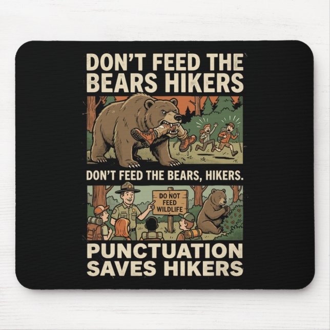 Mousepad Pontuação Gramatical Divertida Salva Chás Ingleses (Frente)