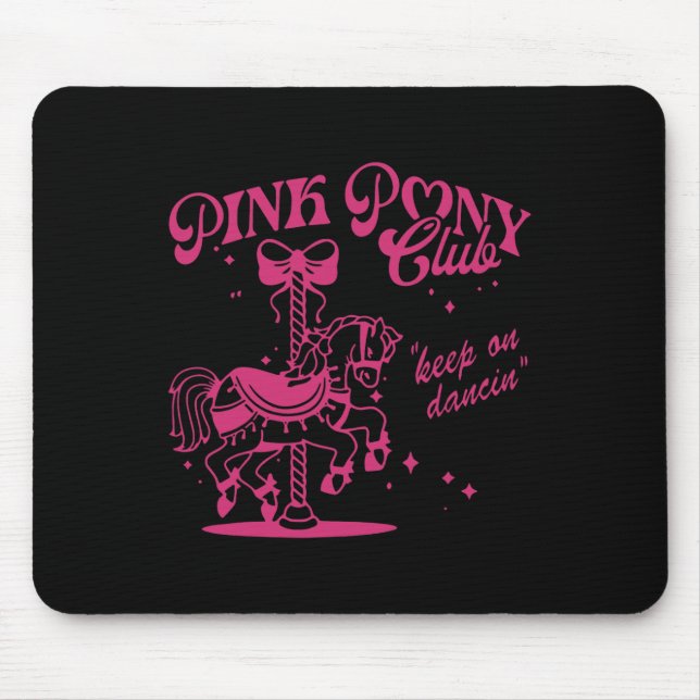 Mousepad Pony and Heels Lover Pink Girls Clubs Cowgirl (Frente)