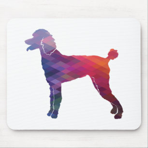 Mousepad Poodle Geo Silhouette Purple
