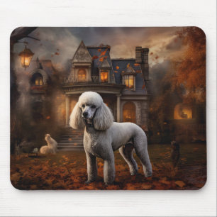 Mousepad Poodle Halloween Assustador