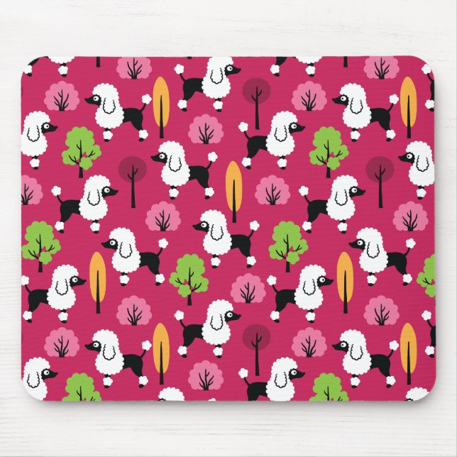 Mousepad Poodle no parque (Frente)