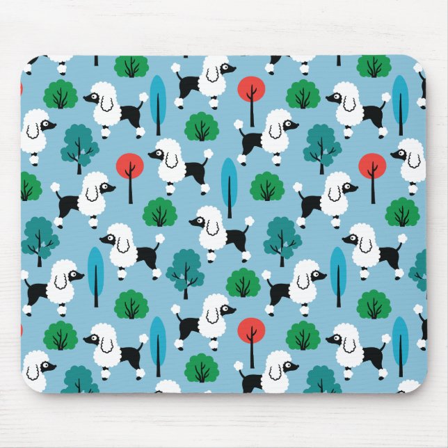Mousepad Poodle no parque (Frente)