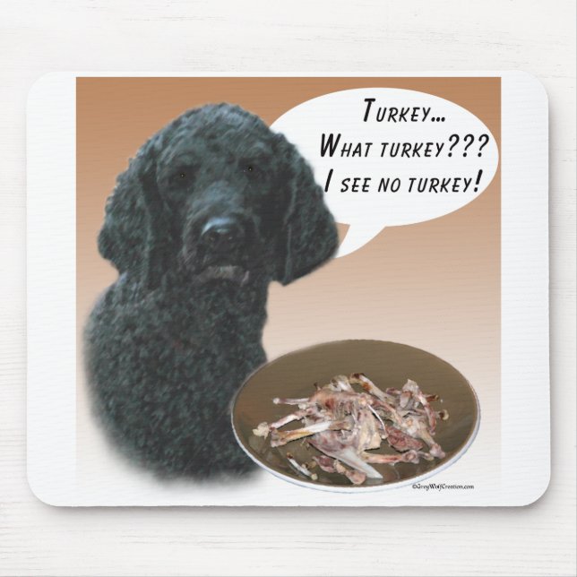 Mousepad Poodle (preto) Turquia (Frente)