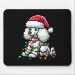 Mousepad Poodle Standard Christmas Lights Dog Engraçado Xma<br><div class="desc">Poodle Standard Christmas Lights Dog Engraçado Xmas</div>