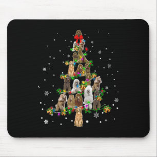 Mousepad Poodle Standard Dog Árvore de Natal Bastante Decor