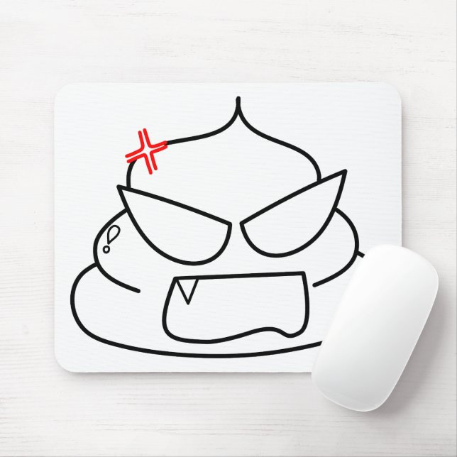 Mousepad Poop zangado - Brootsch, o PooPoo (Com mouse)