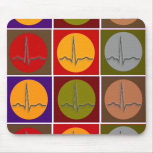 Mousepad Pop art cardíaco de QRS