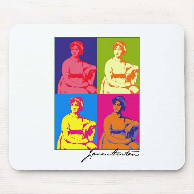 Mousepad Pop art de Jane Austen (Frente)