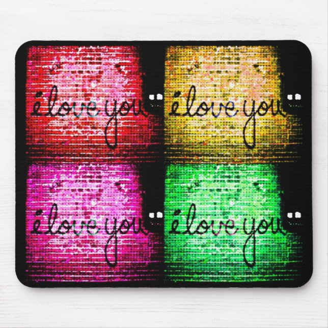 Mousepad Pop Art Grafite Love Wall (Frente)